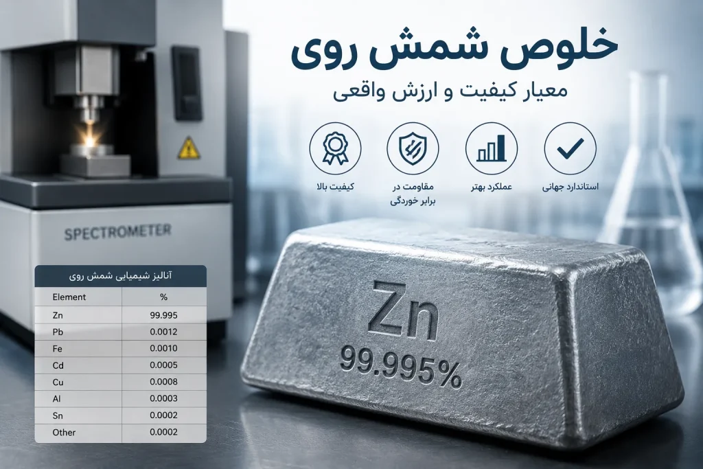 خلوص شمش روی