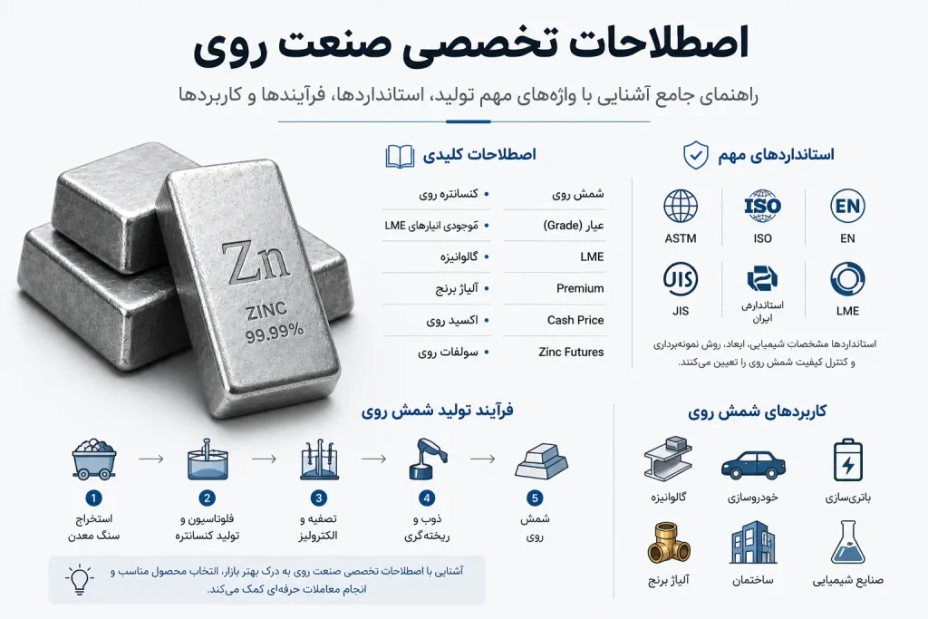 اصطلاحات تخصصی صنعت روی
